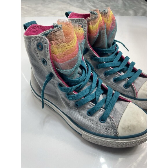 Women’s Converse Shoes Size 3 Multicolor Fun Shoes In Excellent Condition - Picture 3 of 16
